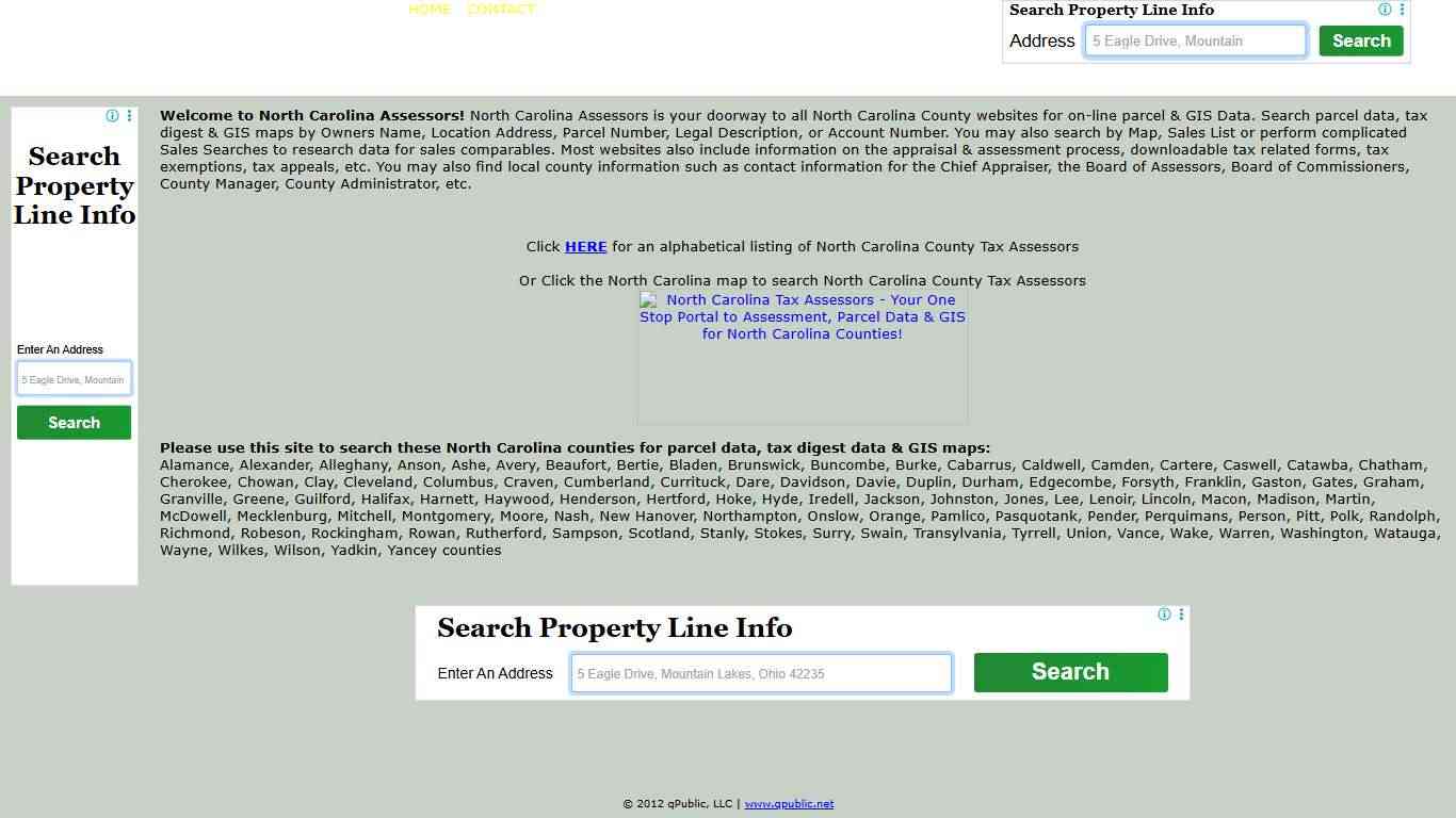 North Carolina Tax Assessors - Your One Stop Portal to Assessment, Parcel, Tax & GIS Data for North Carolina Counties!